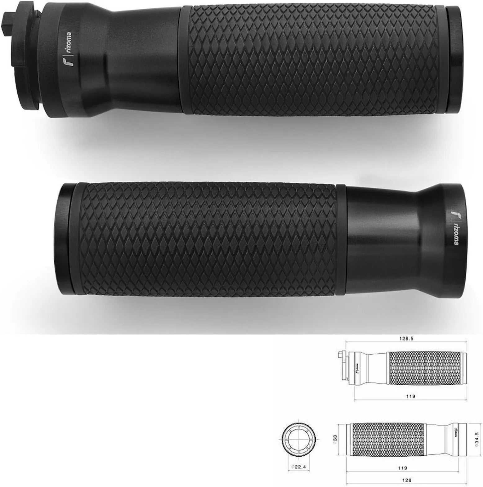 Perillas Ø22 Ride By Wire Urlo - Rizoma Compatible Con Ducati Hyperstrada 939 (2016-2018)