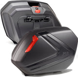 Monokey Side Carbon Look Side Cases - 74 Lt Technopolymer - Givi Compatible With Kawasaki Versys 650 (2022-2024)