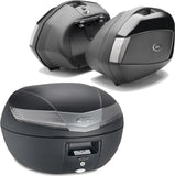 Baúl + Maletas Laterales Negro Tech 110 Lt Plastico - Givi Compatible Con Honda Cbf 1000 - Abs (2006-2009)