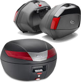 Baúl + Maletas Laterales Negro 110 Lt Plastico - Givi Compatible Con Yamaha Fz-6 - Fazer (2004-2006)