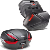 Baúl + Maletas Laterales Carbon Look 121 Lt Plastico - Givi Compatible Con Honda Cbf 600 S - N (2004-2012)
