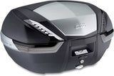Monokey Silver Tech Top Case - 47 Lt Technopolymer - Givi Compatible With Piaggio Mp3 300 - 400 (2006-2011)