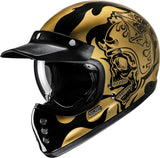 Casco Integral Para Moto Hjc V60 Advanced Fiberglass Composite Mc9 Flame Talla 08 M