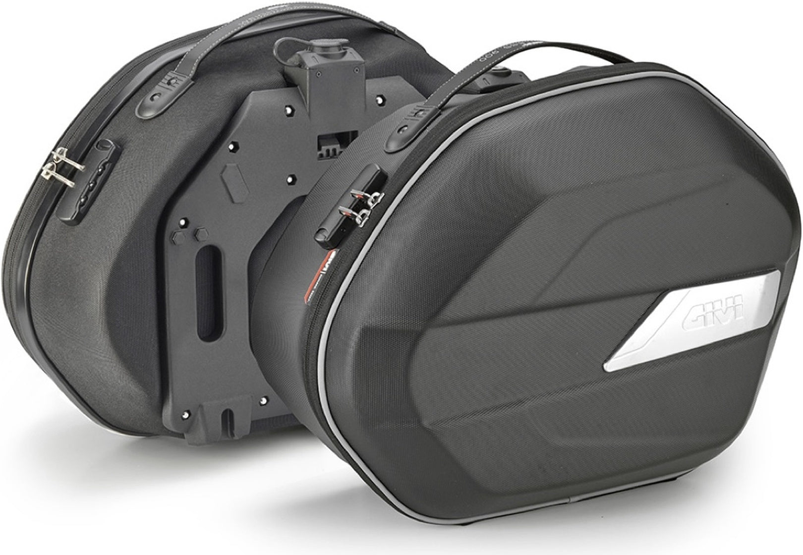 Monokey Black Side Bags - 50 Lt Technopolymer - Givi Compatible With Moto Morini X-Cape 649 (2021-2024)