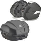 Baúl + Alforjas Laterales Negro 84 Lt Plastico - Givi Compatible Con Honda Cb 650 R (2021-2023)