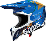Casco Off-Road Para Moto Airoh Wraaap - Wrasdit25 Thermoplastic Hrt Gloss 6 Days Italy 2025 Talla L
