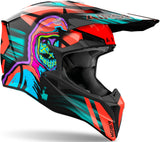 Off-Road Motorcycle Helmet Airoh Wraaap - Wrc32 Thermoplastic Hrt Gloss Orange Cyber Size L