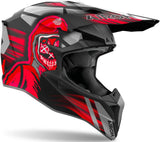 Casco Off-Road Para Moto Airoh Wraaap - Wrc55 Thermoplastic Hrt Rojo Mate Cyber Talla L