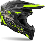 Casco Off-Road Para Moto Airoh Wraaap - Wrc55 Thermoplastic Hrt Mate Darkness Talla Xxl