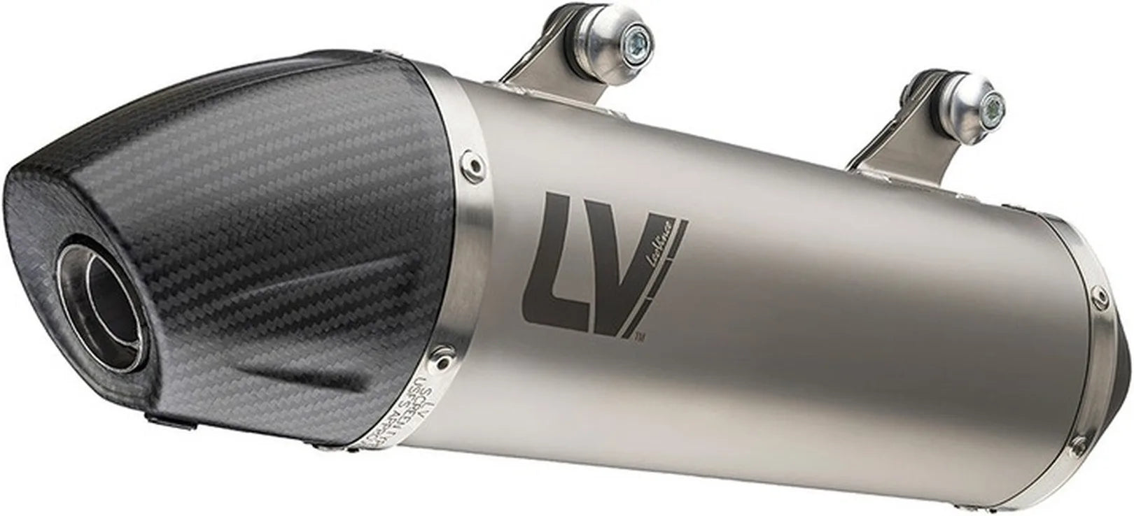 Tubo De Escape Sin Homologación Acústica Lv-X Evo Acero Fondo Carbono - Leovince Compatible Con Kawasaki Klr 650 (1997-2022)