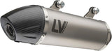 Tubo De Escape Sin Homologación Acústica Lv-X Evo Acero Fondo Carbono - Leovince Compatible Con Suzuki Dr 650 Se (1996-2015)