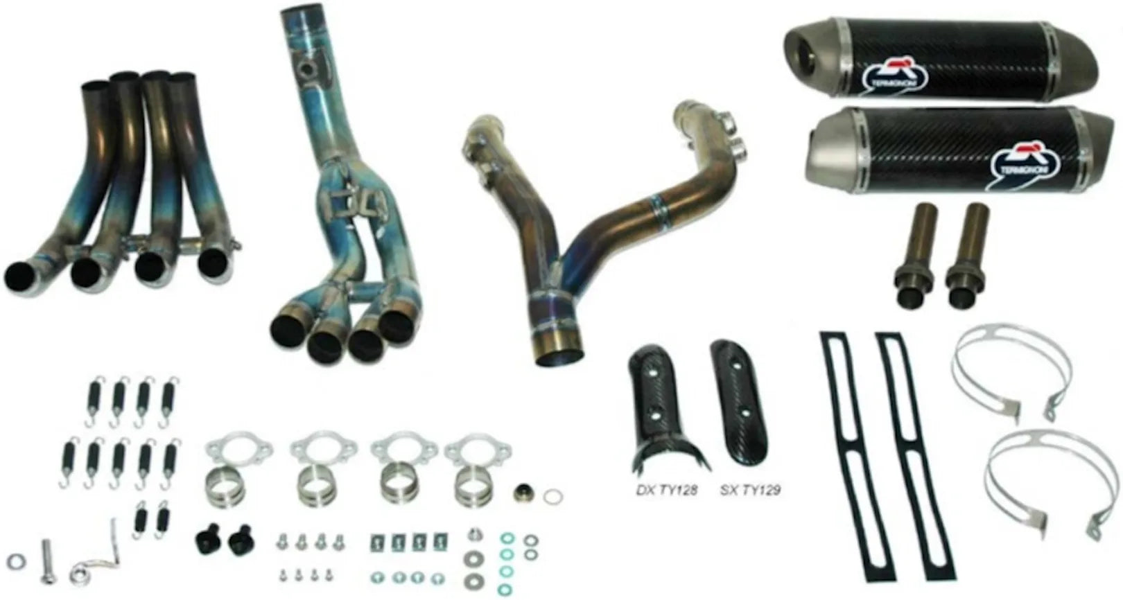 Sistema De Escape Completo Sin Homologación Acústica Oval Carbono - Termignoni Compatible Con Yamaha Yzf-R1 (2009-2011)