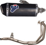 Sistema De Escape Completo Sin Catalizador Y Sin Homologación Acústica Force Carbono Copa Carbono - Termignoni Compatible Con Yamaha Yzf-R3 (2015-2020)