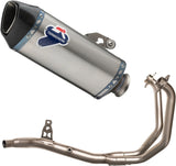 Sistema De Escape Completo Sin Catalizador Y Sin Homologación Acústica Force Acero Inox Copa Carbono - Termignoni Compatible Con Yamaha Yzf-R3 (2015-2020)
