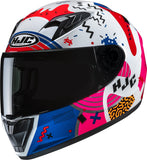 Full-Face Motorcycle Helmet Hjc Y10 Advanced Polycarbonate Mc28 Mika Size 07 S