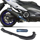 Sistema De Escape Completo Sin Homologación Acústica Scream Titano Negro Copa Carbono - Termignoni Compatible Con Yamaha Xp 530 T-Max (2017-2022)