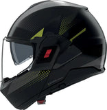 Casco Modular Travelling Para Moto Nolan N120-1 Gris Lava / Negro / Verde Impulso Ciclone 362 Talla Xxxl