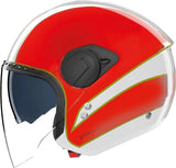 Casco Urban Commuting Para Moto Nolan N20-2 Visor Blanco / Verde / Rojo Tricolore 346 Talla Xxs