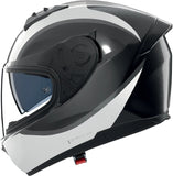 Full-Face Speeding Motorcycle Helmet Nolan N60-6 Black / White / Grey Bifase 350 Size Xxs