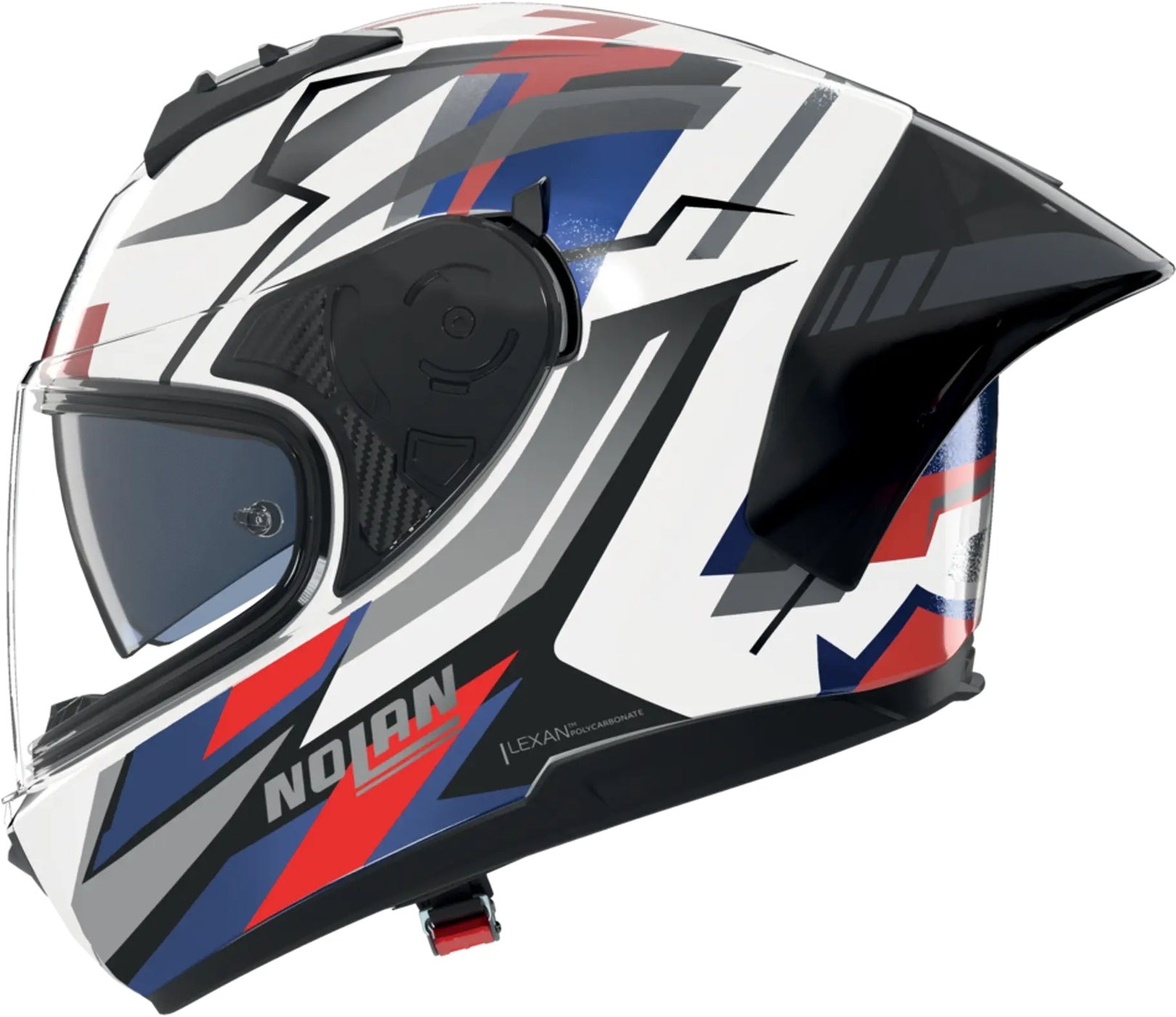 Full-Face Speeding Motorcycle Helmet Nolan N60-6 Sport White / Blue / Red Corsa 355 Size Xs