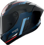 Full-Face Speeding Motorcycle Helmet Nolan X-804 Rs Ultra Carbon Carbon / Deep Blue / Light Blue / Red Piega 366 Size S