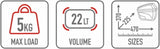 Maletas Laterales Monokey Negro 44 Lt Plastico - Givi Compatible Con Honda Nc 750 X (2016-2020)