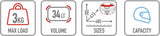 Baúl Monolock Vision Negro 34 Lt Vision Plastico - Givi Compatible Con Ktm 890 Smt (2023-2024)