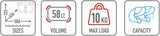 Monokey Trekker Outback Evo Smart Anodized Aluminium Top Case - 58 Lt Trekker Outback Evo Smart Anodized Aluminium - Givi Compatible With Suzuki Gsx 1250 F (2010-2016)