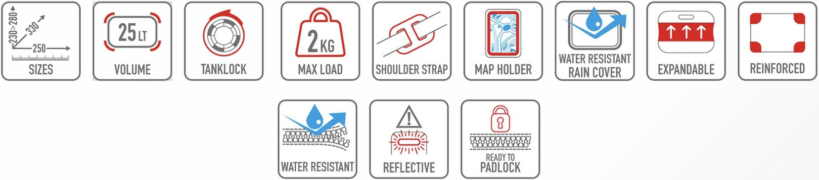 Tanklock Black Tank Bag - 25 Lt Nylon - Givi Compatible With Moto Guzzi V85 Tt (2024)