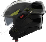 Casco Modular Travelling Para Moto Nolan N120-1 Gris Lava / Negro / Verde Impulso Ciclone 362 Talla Xxxl
