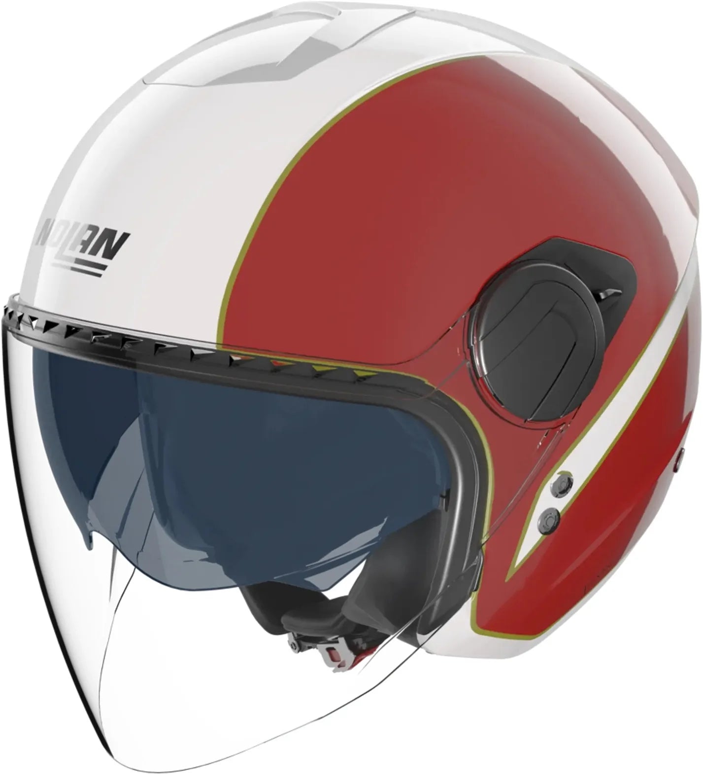 Casco Urban Commuting Para Moto Nolan N20-2 Visor Blanco / Verde / Rojo Tricolore 346 Talla Xxs