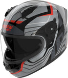 Full-Face Speeding Motorcycle Helmet Nolan N60-6 Black / Grey / Red Eclettico 351 Size Xs