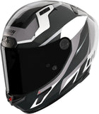 Casco Integral Speeding Para Moto Nolan X-804 Rs Ultra Carbon Carbono / Blanco / Negro / Gris Lesmo 363 Talla L